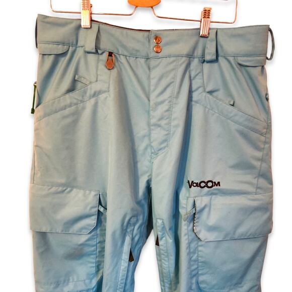Volcom Nimbus Snowboarding Pants Women's Size Large Aqua Blue - Picture 5 of 15